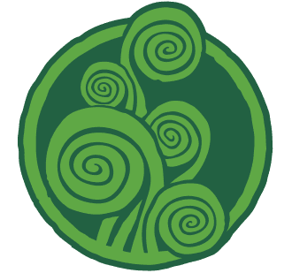 Green Waves inside a green circle