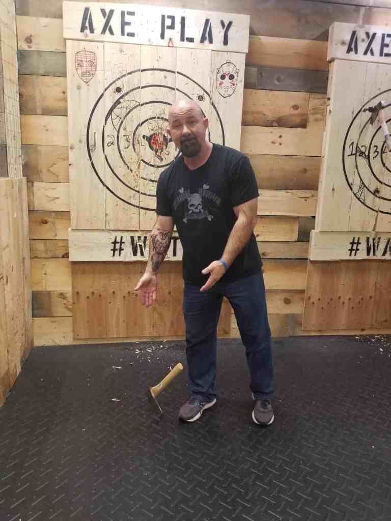 Common axe throwing mistake where the axe drops or bounces off the target due to poor technique